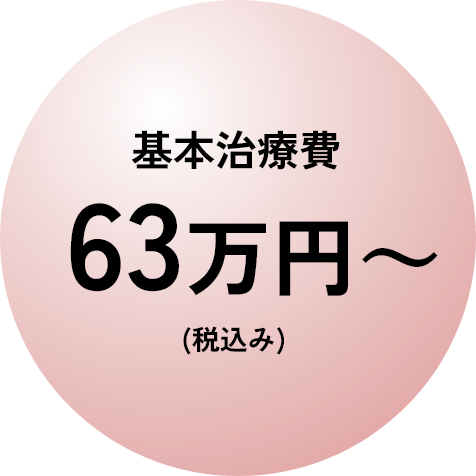 基本治療費63万円~(税込み)